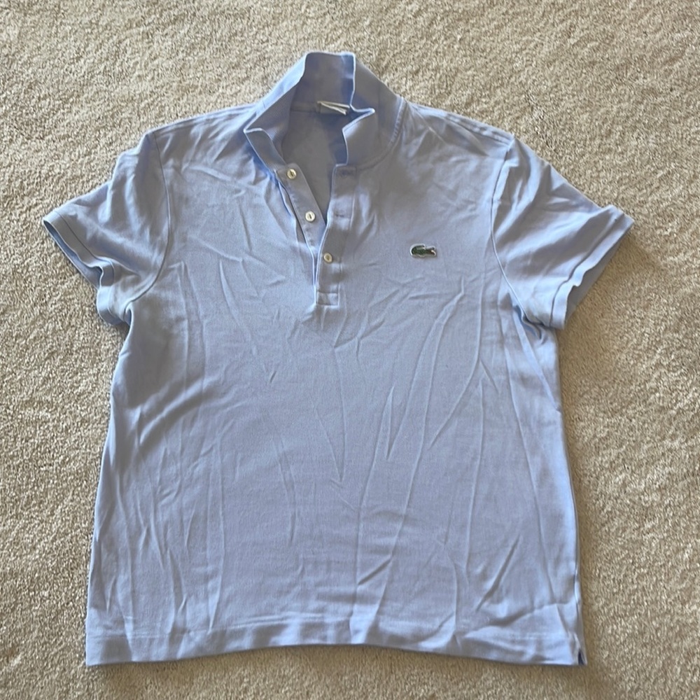 Men’s Lacoste Slim Fit Polo Size 5 Lavender color